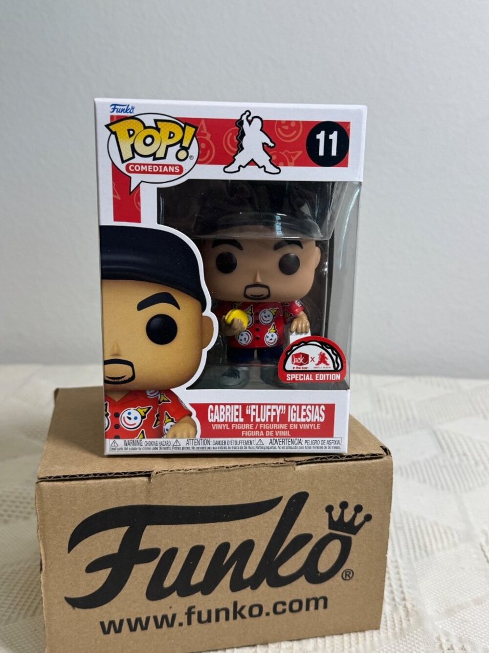 Funko Pop Gabriel Fluffy Iglesias 11 Special Edition Figure Jack in the Box NIB